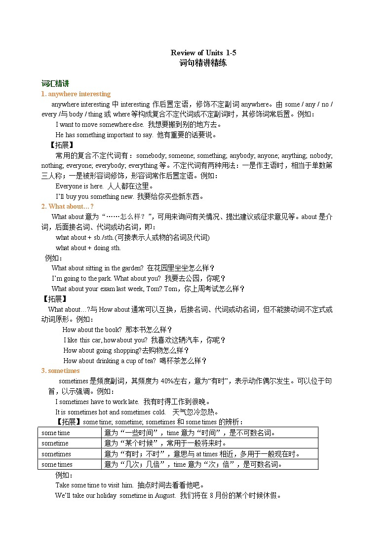 Review of Units 1-5知识讲解01
