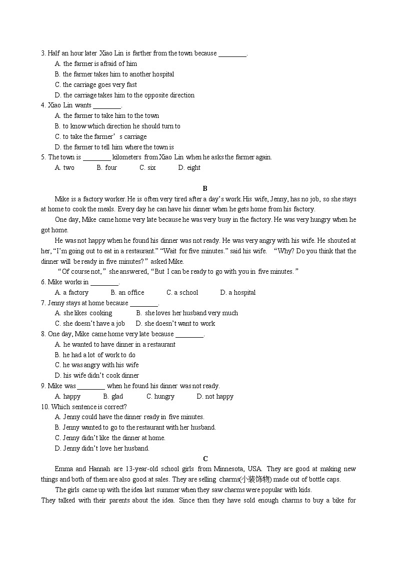 Review of Units 1-5巩固练习03