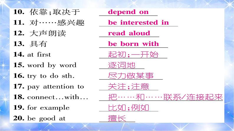 九年级Unit1 How can we become good learners.单元基础知识梳理 习题课件03