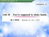 九年级Unit10 You’re supposed to shake hands.第1课时 习题课件