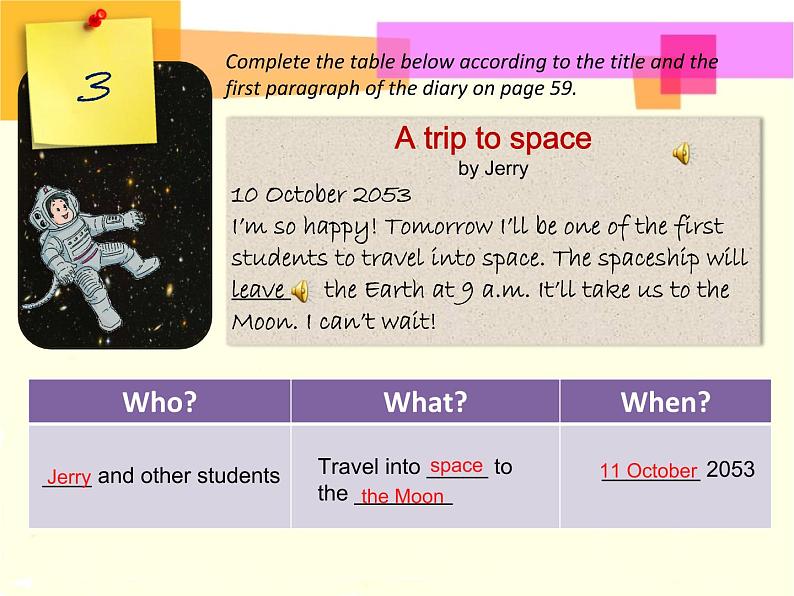 Unit 5 visiting the moon  Period 1 课件第6页