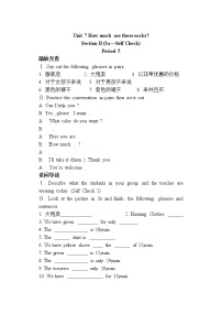 初中英语人教新目标 (Go for it) 版七年级上册Section B学案设计