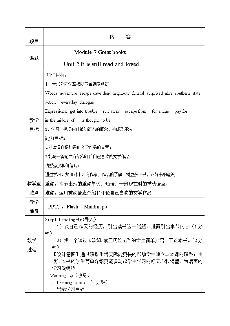 教学设计九上Unit 2 It is still read and loved.02