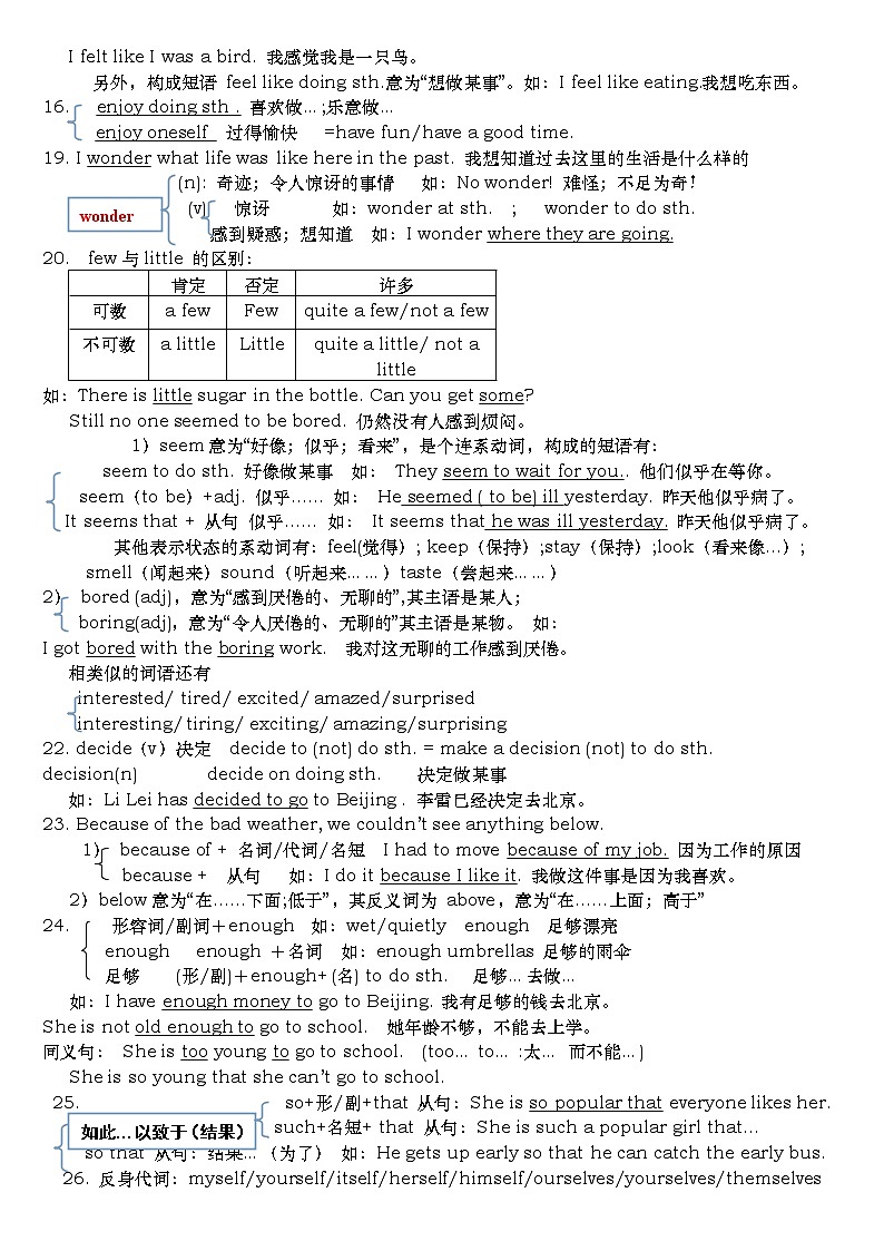 人教版八年级上册英语知识点总结第2页