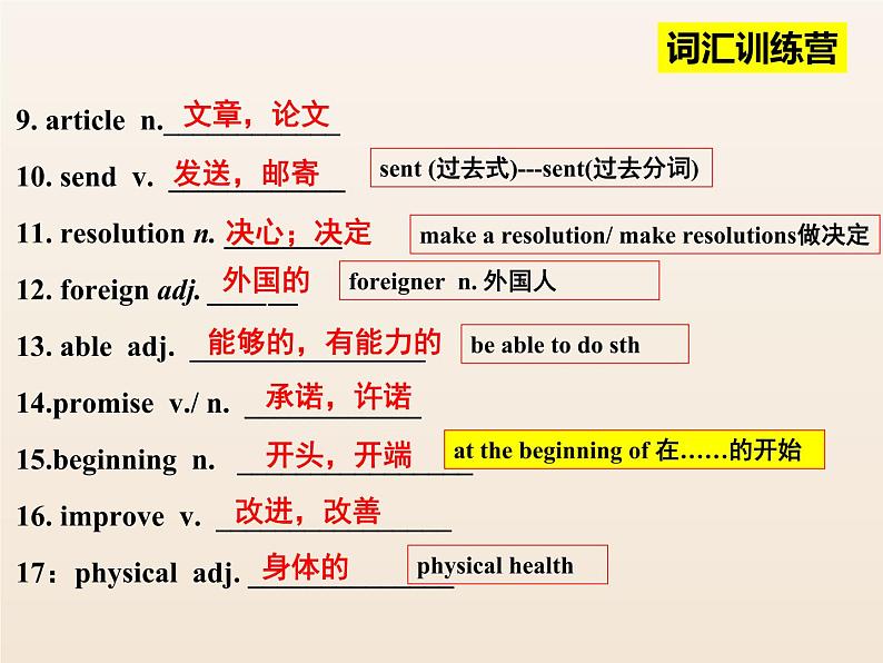 人教版八年级上册英语Unit6-单元总复习 课件03