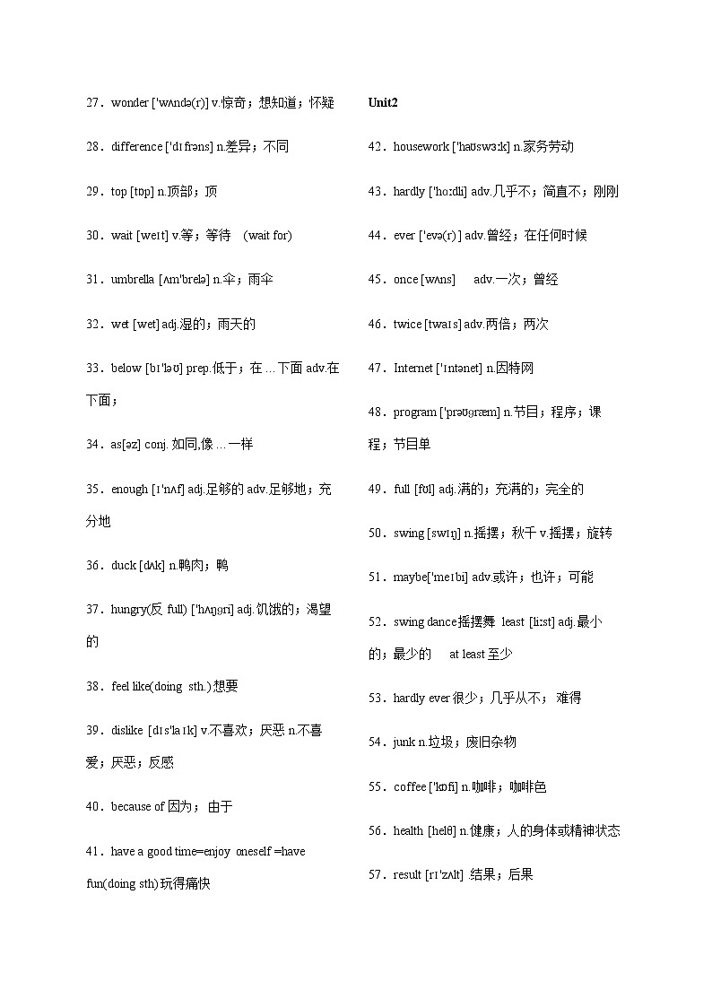 2021届人教版中考英语模块复习（六）第2页