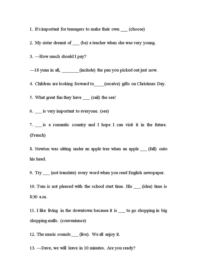 鲁教版八年级下册Unit 3 Where would you like to visit练习（无答案）02