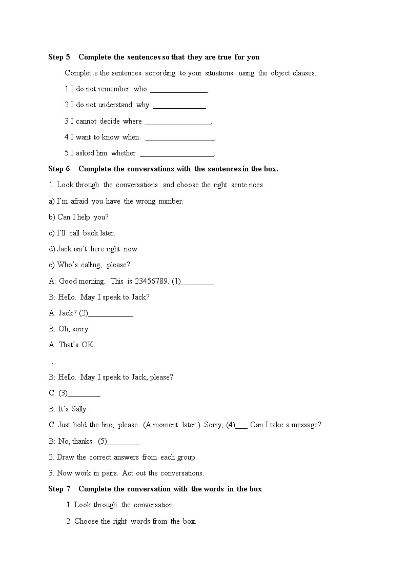 外研版八年级下册英语教案：M9 Unit 3 Language in use03
