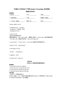 初中英语外研版 (新标准)八年级下册Module 9 Friendship综合与测试同步达标检测题