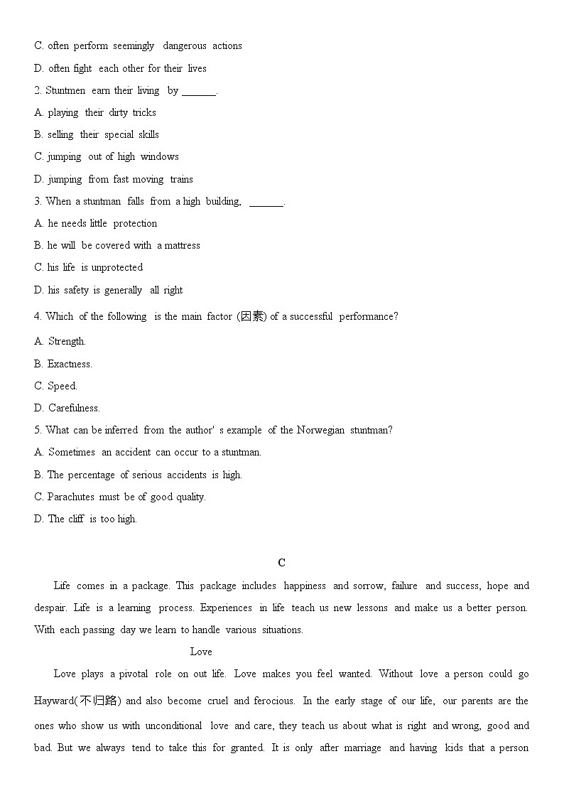 译林牛津英语九年级上册Unit 7阅读理解随堂练习（无答案）03