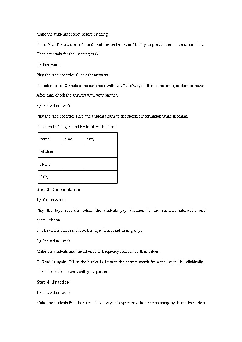 Teaching Plan of Unit 5 Our School Life Topic 1 period 2 教案03