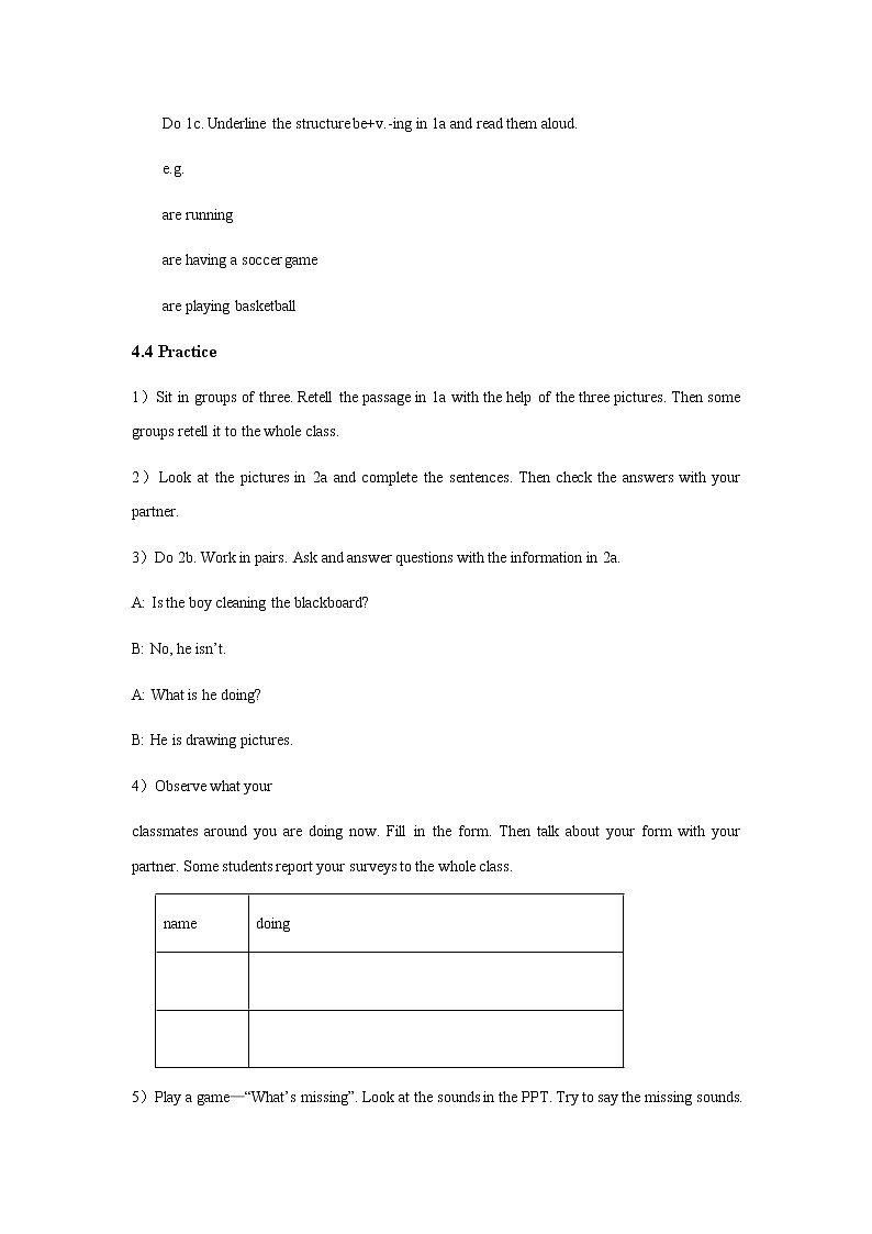Guided Learning Plan of Unit 5 Our School Life Topic 2 Period 3 学案（仁爱科普版英语七年级下册）03