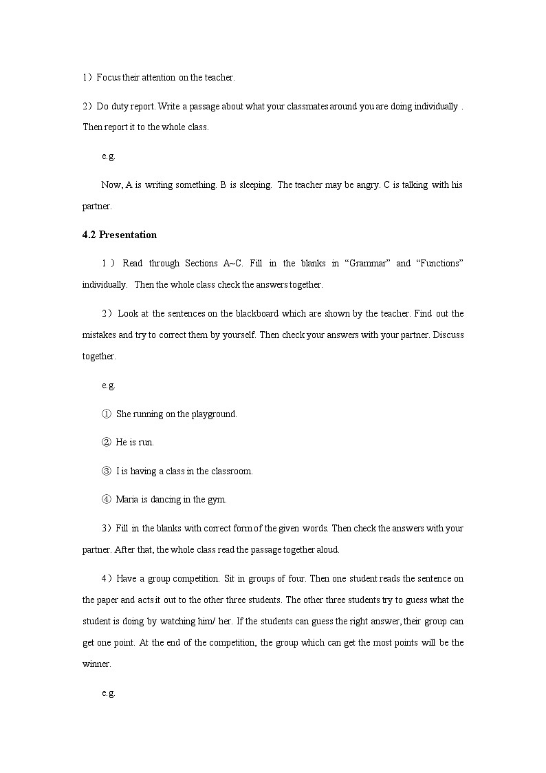 Guided Learning Plan of Unit 5 Our School Life Topic 2 Period 4 学案（仁爱科普版英语七年级下册）02