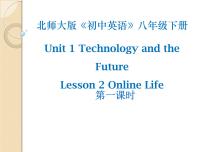 初中英语北师大版八年级下册Lesson 2 Online Life图文ppt课件