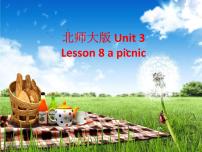 初中英语北师大版八年级下册Lesson 8 A Picnic背景图ppt课件