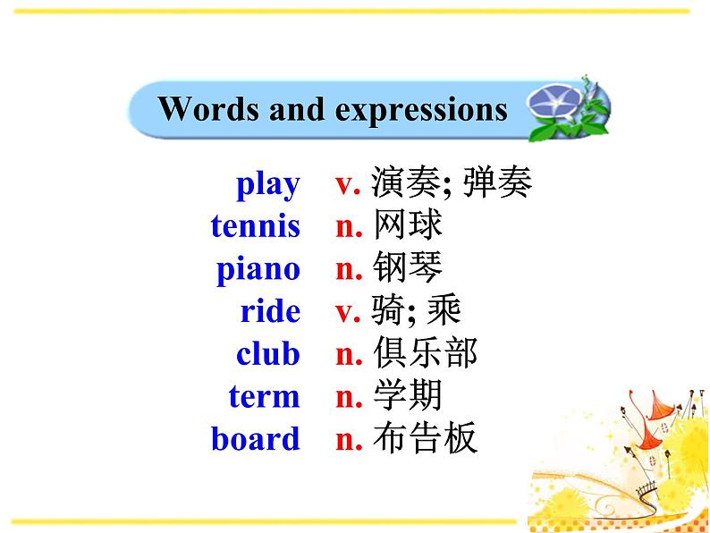 外研（新标准）版七年级下Module 2  Unit 1 I can play the piano 课件02