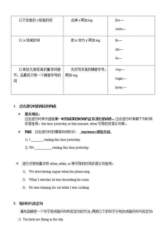 初中英语简易实用语法导学练11：现在进行时02