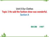 Unit 8 Our Clothes Topic 3  He said the fashion show was wonderful.Section A 课件+教案+练习+音视频