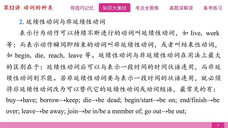 2021届中考复习人教版第二篇第二部分第32讲动词的种类第7页