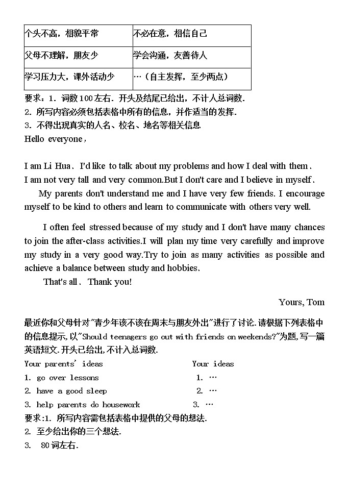 鲁教版八年级英语上册各单元满分作文选第2页