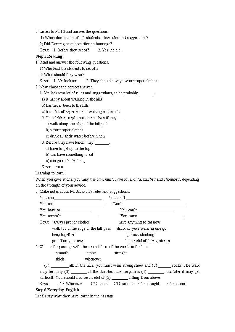 英语外研九下Module4 Unit 1教案第3页