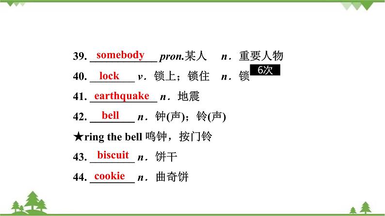 人教版2021年英语中考一轮复习  九年级 Units 5～6教材梳理 课件试卷练习08