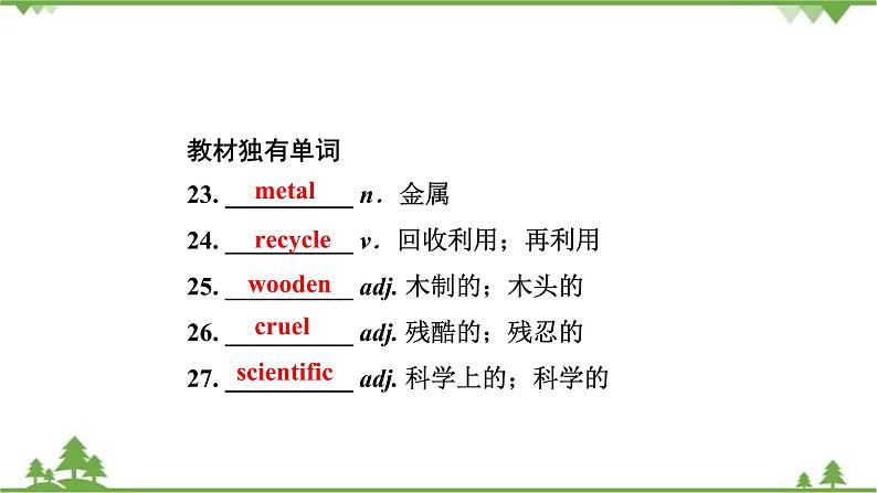 2021年人教版英语中考第一轮教材梳理 九年级 Units 13～14课件第7页