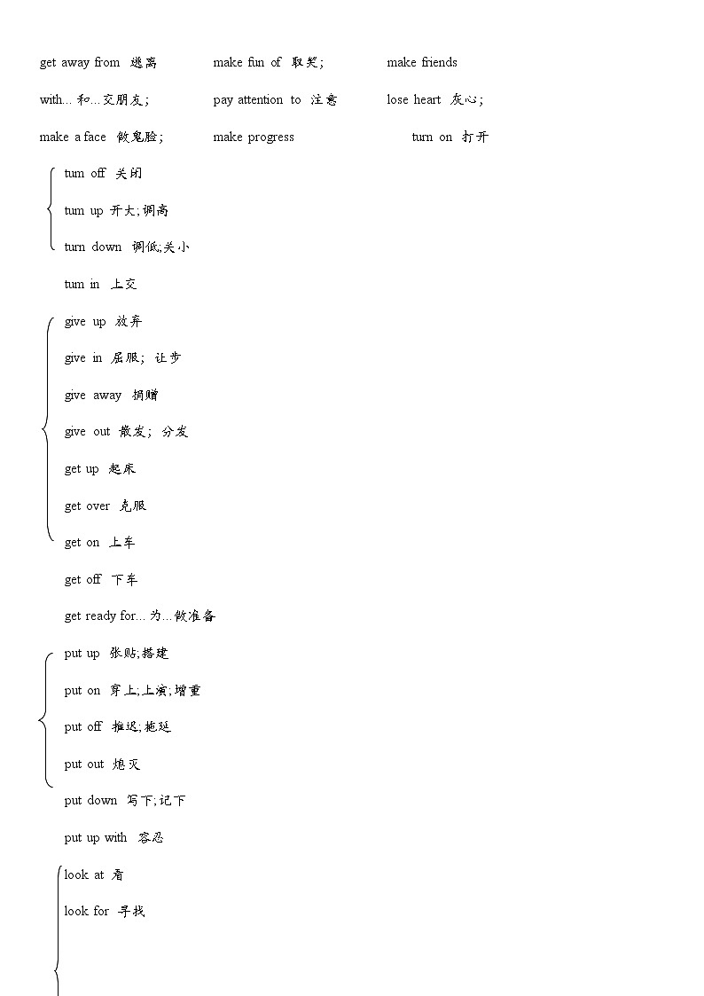 2021年人教版英语中考第2轮语法复习试卷：动词和动词短语专项讲解与练习（有答案）第2页