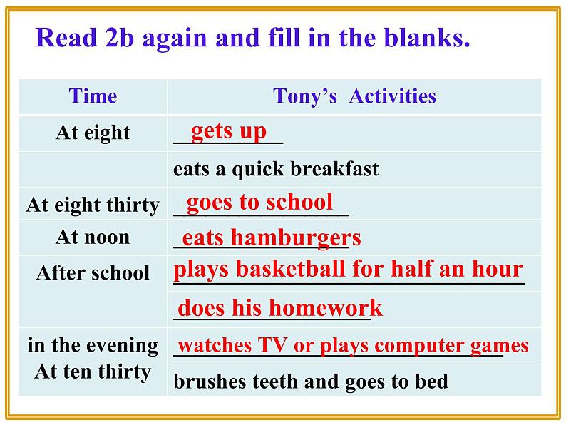 Unit2 What time do you go to school Section B 2a-2c 课件05