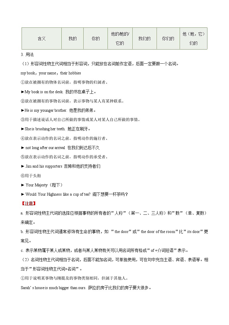 考点05 代词-备战2021年中考英语考点一遍过 （解析版）第3页