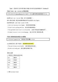 2021年中考英语复习之九年级全册Unit 1 Section B 知识梳理