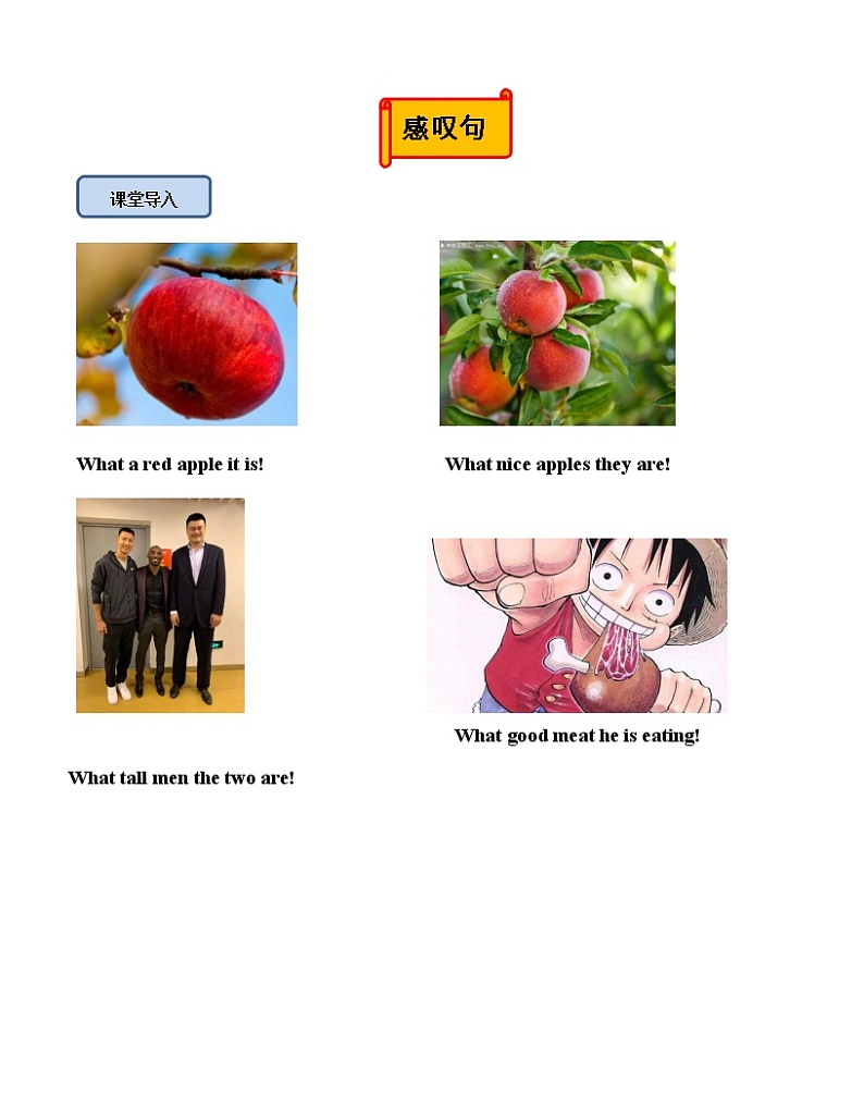 中考英语复习——感叹句答题技巧 学案 （无答案）01