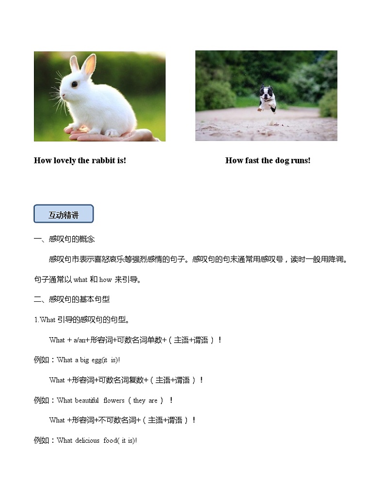 中考英语复习——感叹句答题技巧 学案 （无答案）02