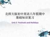 北师大版英语八年级下册假期中基础Unit 3  Festivals and Holidays（共14张PPT）