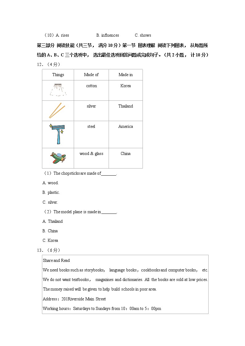 2020-2021学年湖南省株洲市芦淞区九年级（上）期末英语试卷     解析版第3页