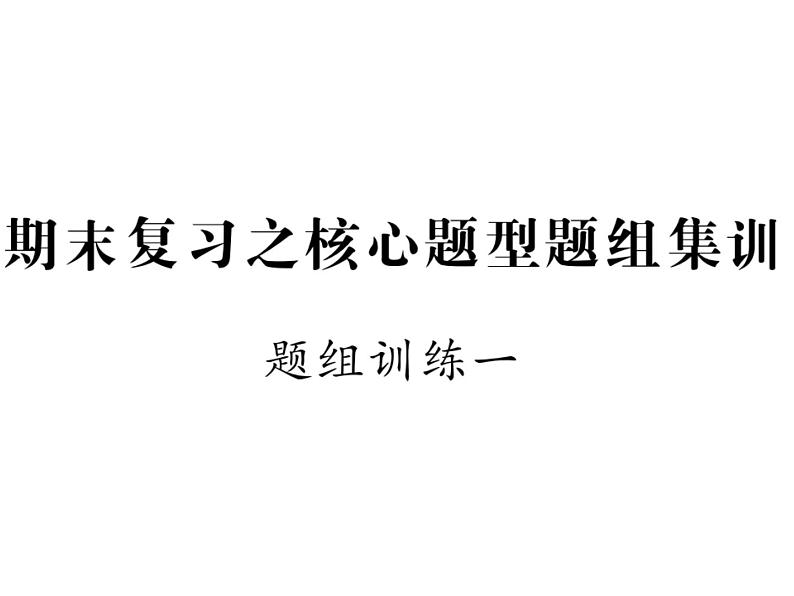 （甘肃）人教版2020春八年级下册英语课件：期末复习集训一 (共11张PPT)01