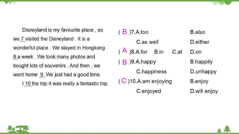 外研版2021学年七下英语 Module 7  Unit 3 Language in use 同步教学课件06