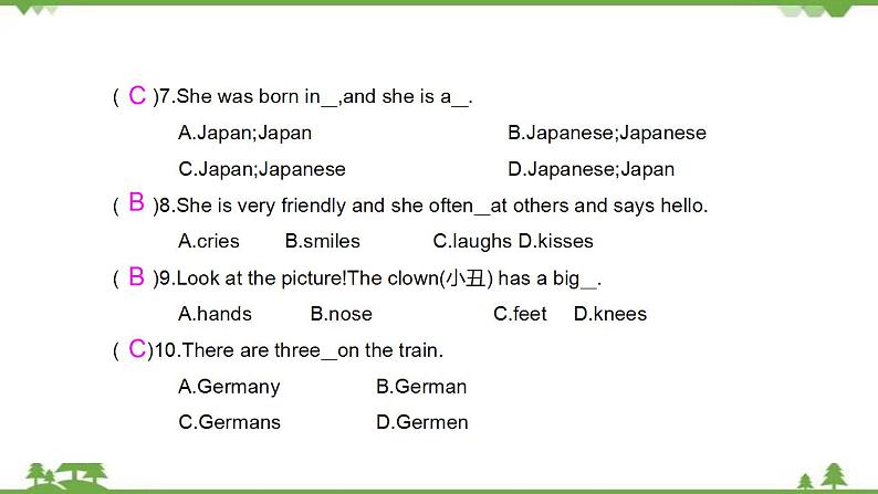 外研版2021学年七下英语 Module 11  Unit 1 They touch noses! 同步教学课件06