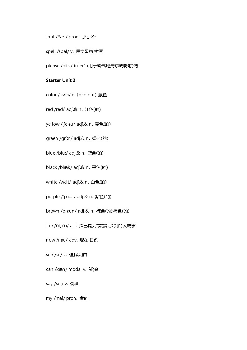 人教版初中所有英语单词(含七八九册)第3页