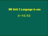 外研版七年级英语下册 Module6 Unit 3 Language in use（PPT课件）