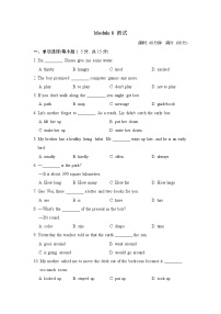 初中英语外研版 (新标准)八年级下册Module 8 Time off综合与测试课后练习题