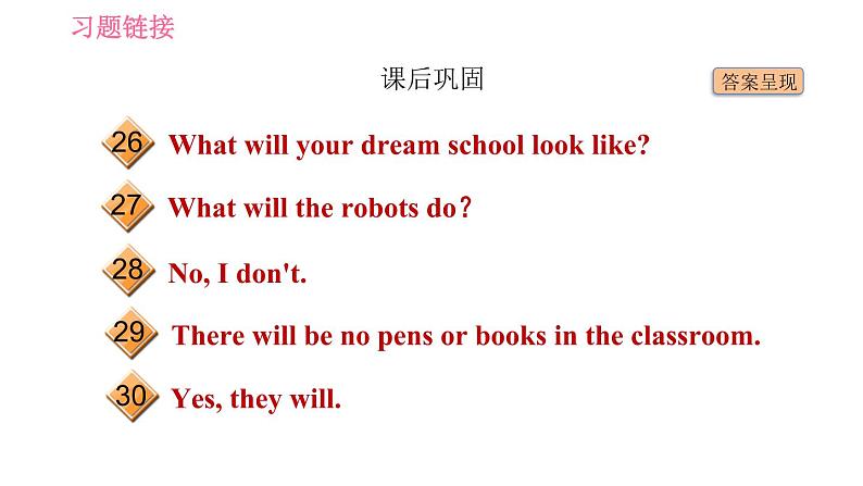 2020-2021学年外研版七年级下册英语课件 Module 4 Life in the future Unit 1 Everyone will study at home第6页