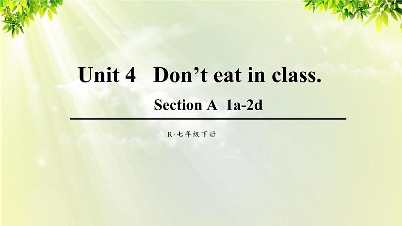 1人教版七年级英语下册 unit4 section A 1a-2d第1页