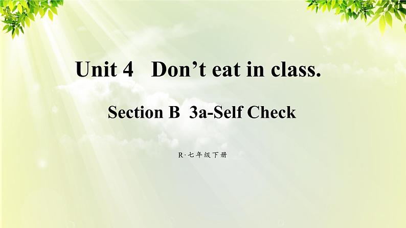 人教版七年级英语下册 unit4 section B 3a-Self check 课件01