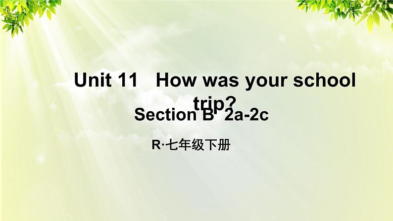 1人教版七年级英语下册 unit11 section B 2a-2c第1页