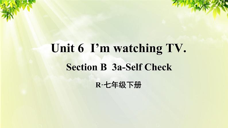 人教版七年级英语下册 unit6 section B 3a-self check 课件01