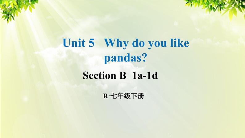 1人教版七年级英语下册 unit5 section B 1a-1d第1页