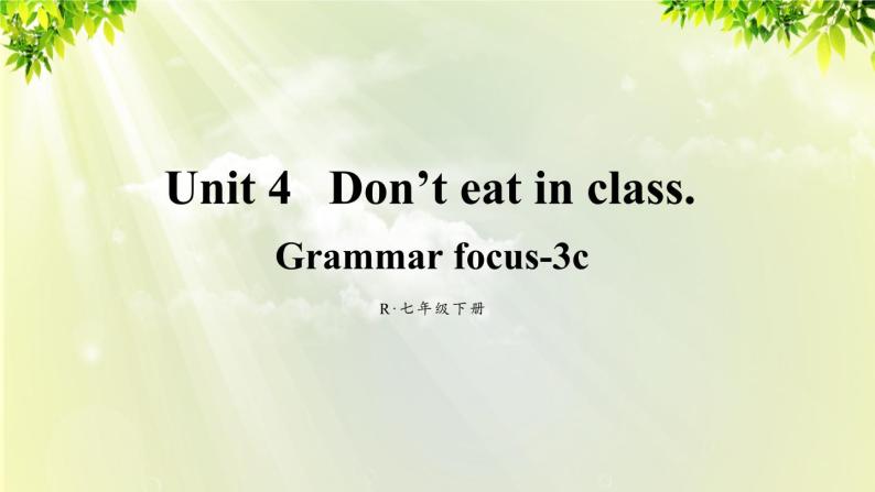 人教版七年级英语下册 unit4 section A Grammar focus-3c 课件01