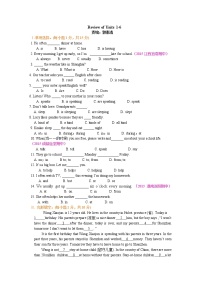 Review of Units 1-6巩固练习