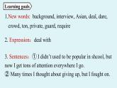 人教新目标（Go For It)九年级上册 Unit4 I used to be afraid of the dark. Section A 3a-3c（PPT课件）